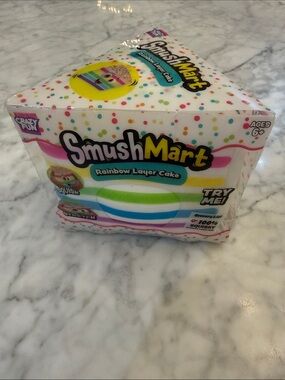 NWT RMS SmushMart Rainbow Layer Cake Squishy Toy - Multicolor